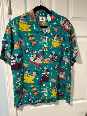 Disney World Parks Print Button-Up Shirt